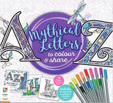 Gift Box Landscape Tuck Box Deluxe 7 A to Z Mythical Letters to Colour and Share