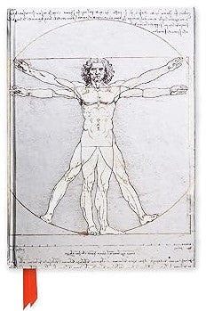 Da Vinci Vitruvian Man Foiled Journal Flame Tree Notebooks