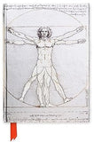 Da Vinci Vitruvian Man Foiled Journal Flame Tree Notebooks