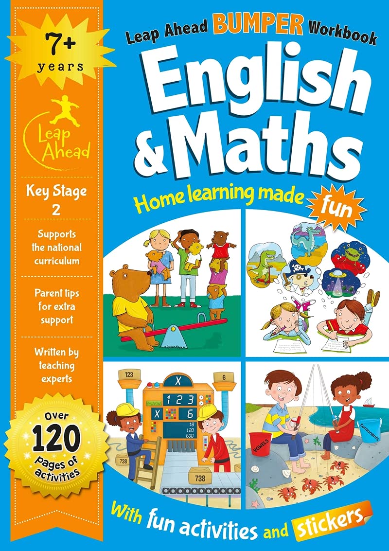 LEAP AHEAD BUMPER WORKBOOK - 7+ Years English and Maths