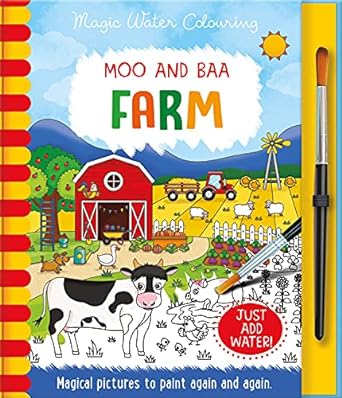 Moo and Baa - Farm, Mess Free Activity Book (Magic Water Colouring)