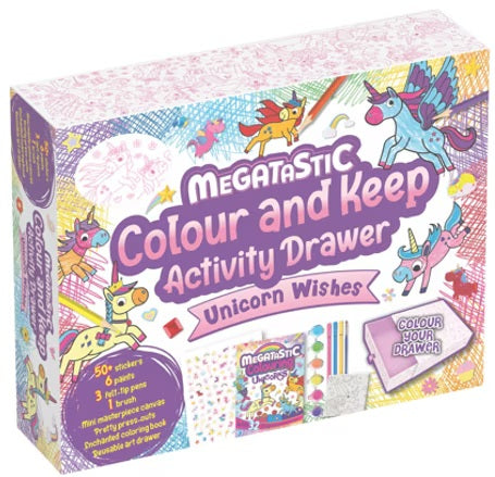 Colour and Keep Drawers Classic  Unicorn Wishes