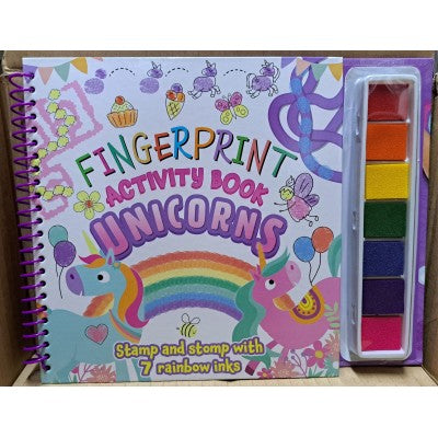 Fingerprint Activity Book Unicorns