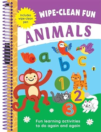 Wipe Clean Fun  Animals Fun Learning Spiral Wipe clean
