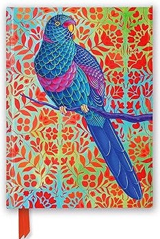 Jane Tattersfield Blue Parrot Foiled Journal Flame Tree Notebooks
