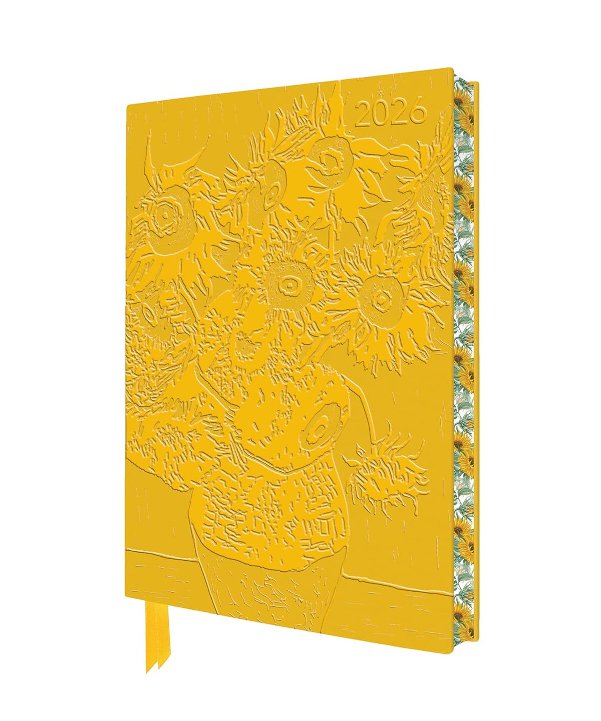 Vincent van Gogh: Sunflowers 2026 Artisan Art Vegan Leather Diary Planner