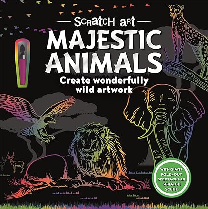 Majestic Animals (Scratch Art for Adults)