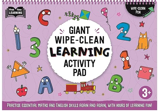 3 Giant Wipe Clean Learning  Activity Pad