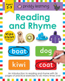 Wipe Clean Workbooks Reading and Rhyme