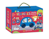 Vehicles Touch and Feel Puzzle and Book Set