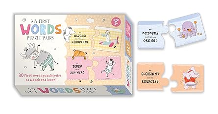 Match and Learn Puzzle Cards - Funny Words