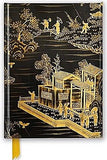 Chinese Lacquer Black and Gold Screen Foiled Journal Flame Tree Notebooks