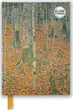 Gustav Klimt The Birch Wood Foiled Blank Journal Flame Tree Blank Notebooks