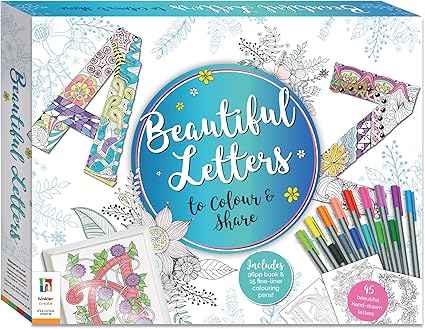 Hinkler | From A to Z Beautiful Letters to Colour and Share Boxset