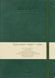 Ashridge PU A6 Week to View Diary 2026  Green