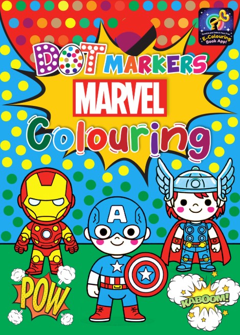 DOT MARKERS MARVEL COLOURING