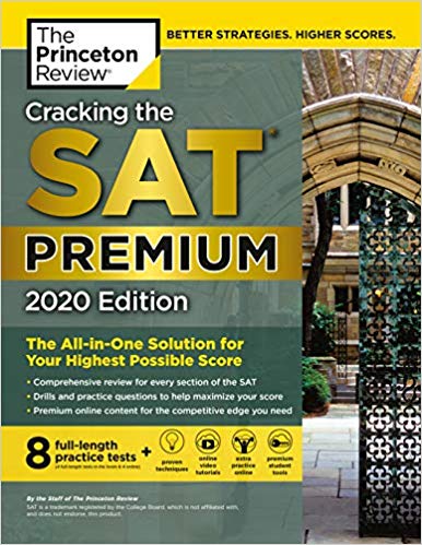 Cracking the SAT Premium Edition with 8 Practice Tests, 2020