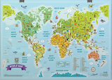 Kids map of the world - (Maps)