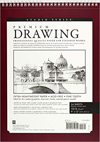 Large Premium Drawing Pad 9'' X 12'' (Sketchbook, Sketch book) (Studio) - Paperback