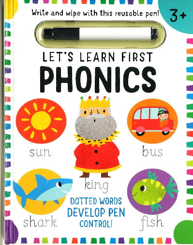 Let's Learn First Phonics Write and Wipe with Reusable Pen