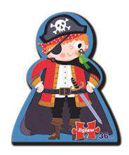 SHAPED  36  PIECE  JIGSAW  BOX PIRATE -