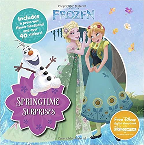 Springtime Surprises: Includes a Press-Out Flower Headband and over 40 Stickers! (Disney Frozen) Paperback