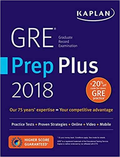 GRE Prep Plus 2018: Practice Tests + Proven Strategies + Online + Video + Mobile (Kaplan Test Prep) Csm Pap/Ps Edition