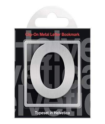 Helvetica Clip-On Letter Bookmark
