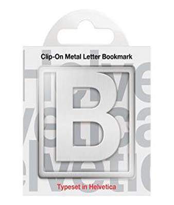 Helvetica Clip-On Letter Bookmark - B