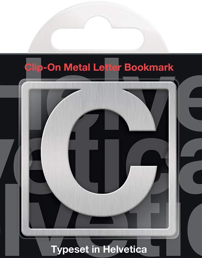 Helvetica Clip-On Letter Bookmark - C
