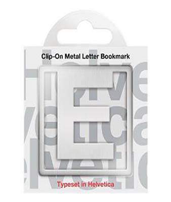 Helvetica Clip-On Letter Bookmark - E