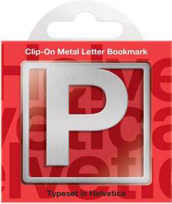 Helvetica Clip-On Letter Bookmark - P