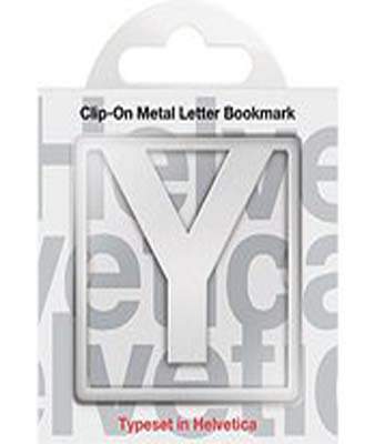 Helvetica Clip-On Letter Bookmark - Y