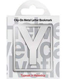 Helvetica Clip-On Letter Bookmark - Y