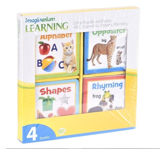 Lift-a-Flap Book Set - Rhyming, Shapes, Opposites, Alphabet