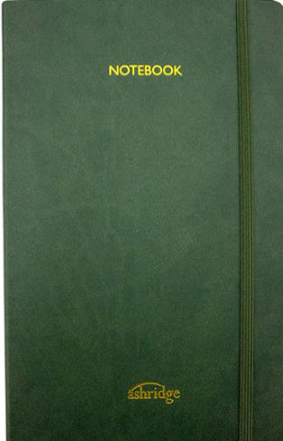 Z  Ashridge A5 PU Rainbow Edge Lined Notebook Olive