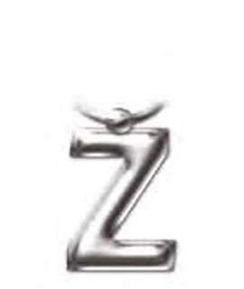Solid Metal Alphabet Letter 'Z' Keyring
